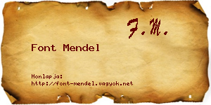 Font Mendel névjegykártya